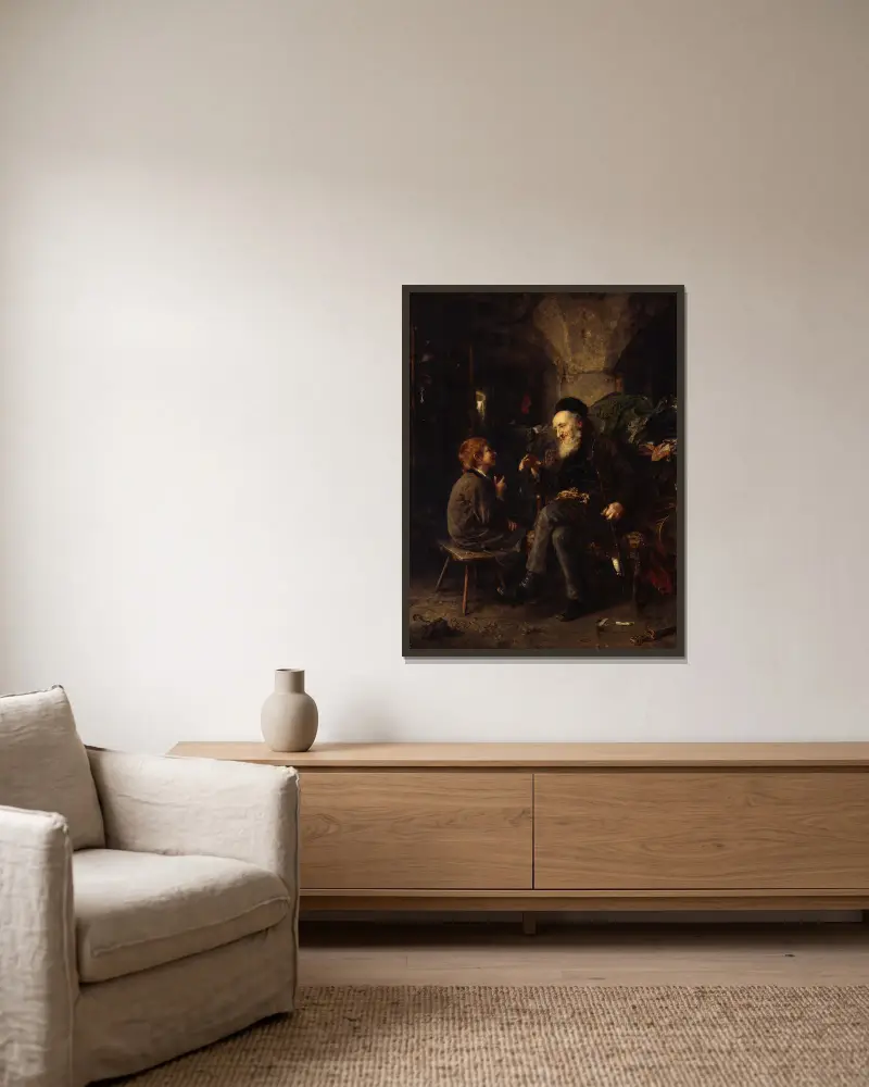 Mądrość Salomona, Ludwig Knaus w ramie na ścianie