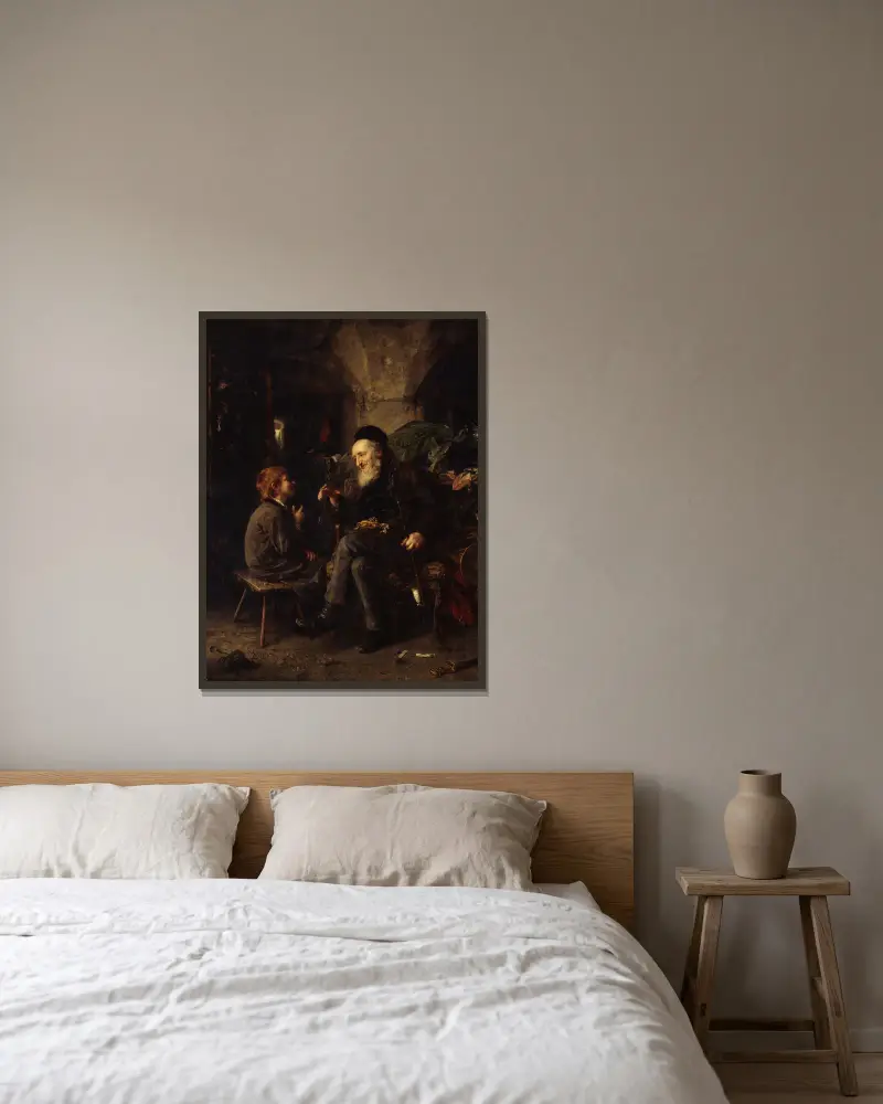 Mądrość Salomona, Ludwig Knaus w ramie na ścianie