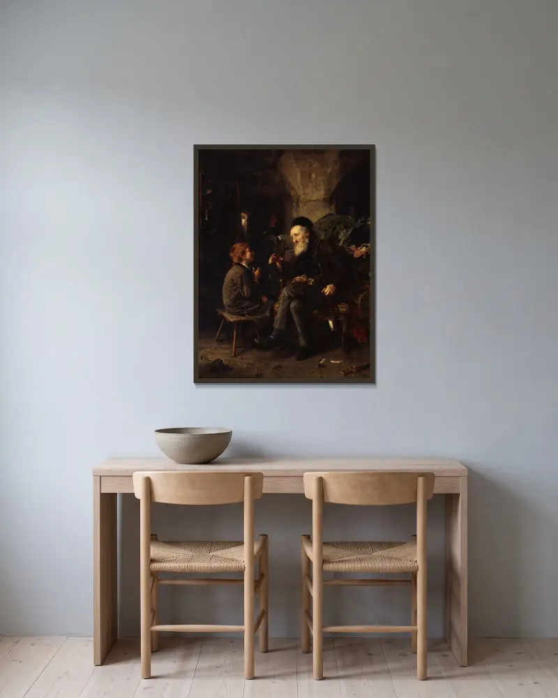 Mądrość Salomona, Ludwig Knaus w ramie na ścianie