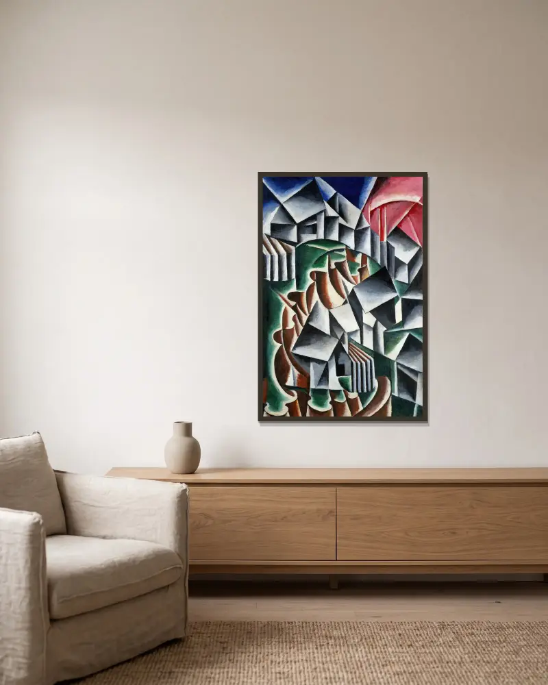 Birsk von Lyubov Popova gerahmt an einer Wand
