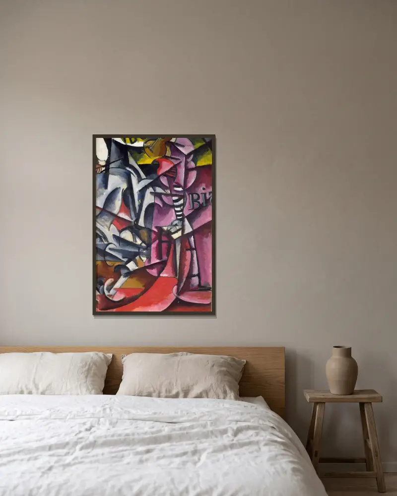 Bez názvu, 1915 – Nr. 1, Lyubov Popova v rámu na stěně
