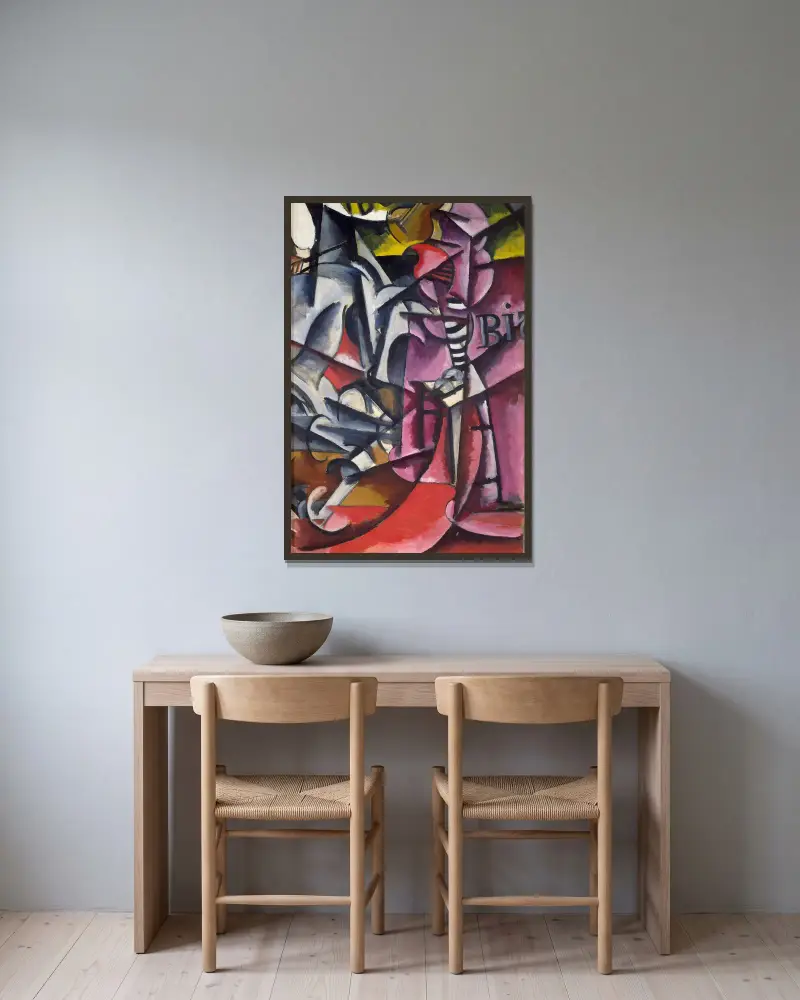 Bez názvu, 1915 – Nr. 1, Lyubov Popova v rámu na stěně