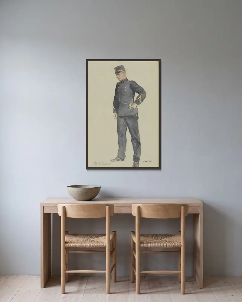 Stojící seržant, Hendrik Maarten Krabbé v rámu na stěně