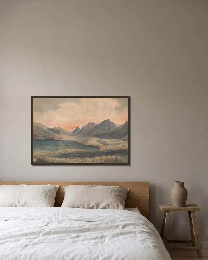 Chief Mountain Lake Rocky Mountains Lat. 49 av James Madison Alden inramad på en vägg