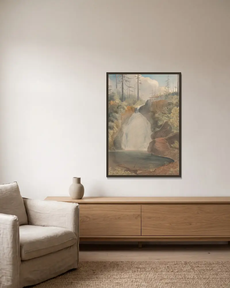 Youngs River Falls, Oregon von James Madison Alden gerahmt an einer Wand