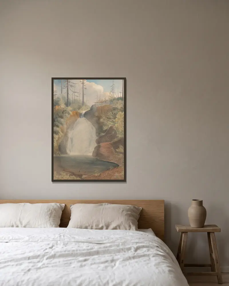 Youngs River Falls, Oregon von James Madison Alden gerahmt an einer Wand