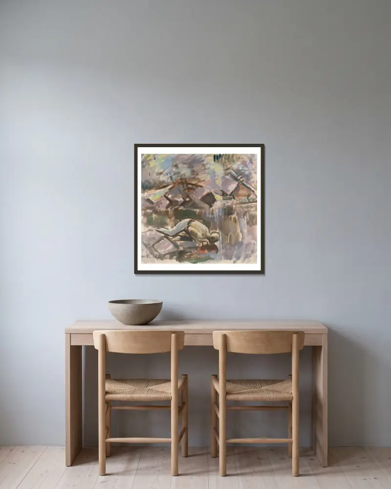 Wiosną, Magnus Enckell w ramie na ścianie