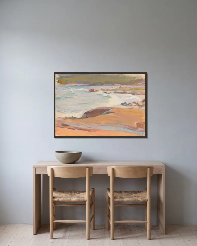 Från Suursaari av Magnus Enckell inramad på en vägg