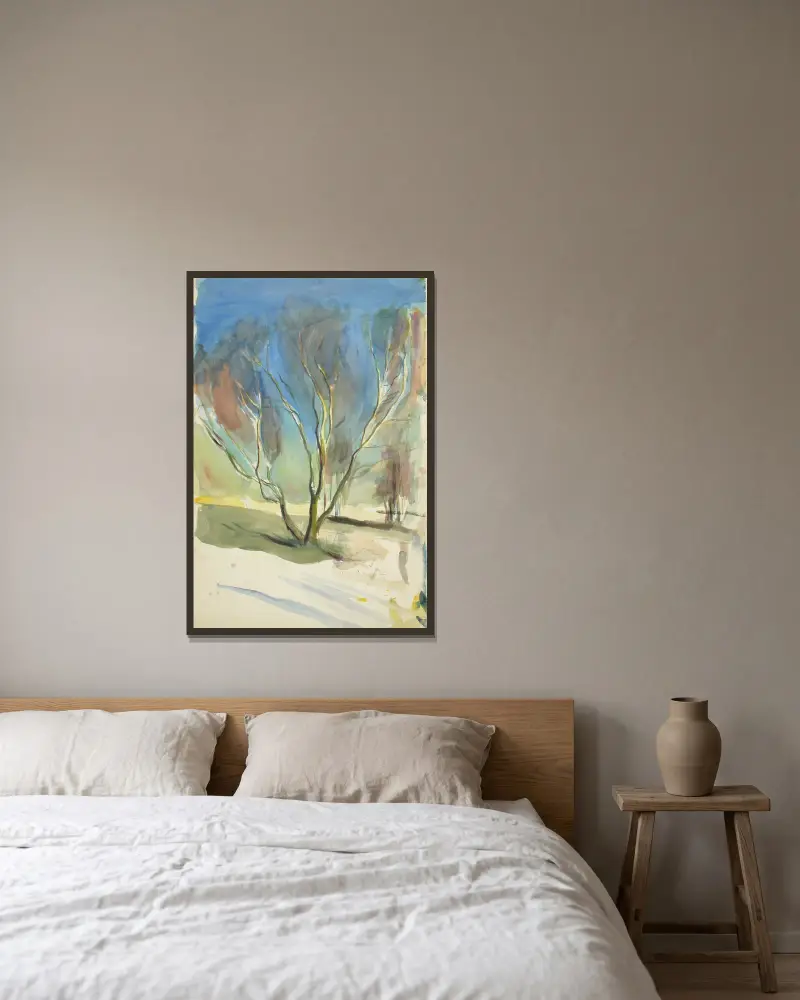 Krajina, 1890 – Nr. 1, Magnus Enckell v rámu na stěně