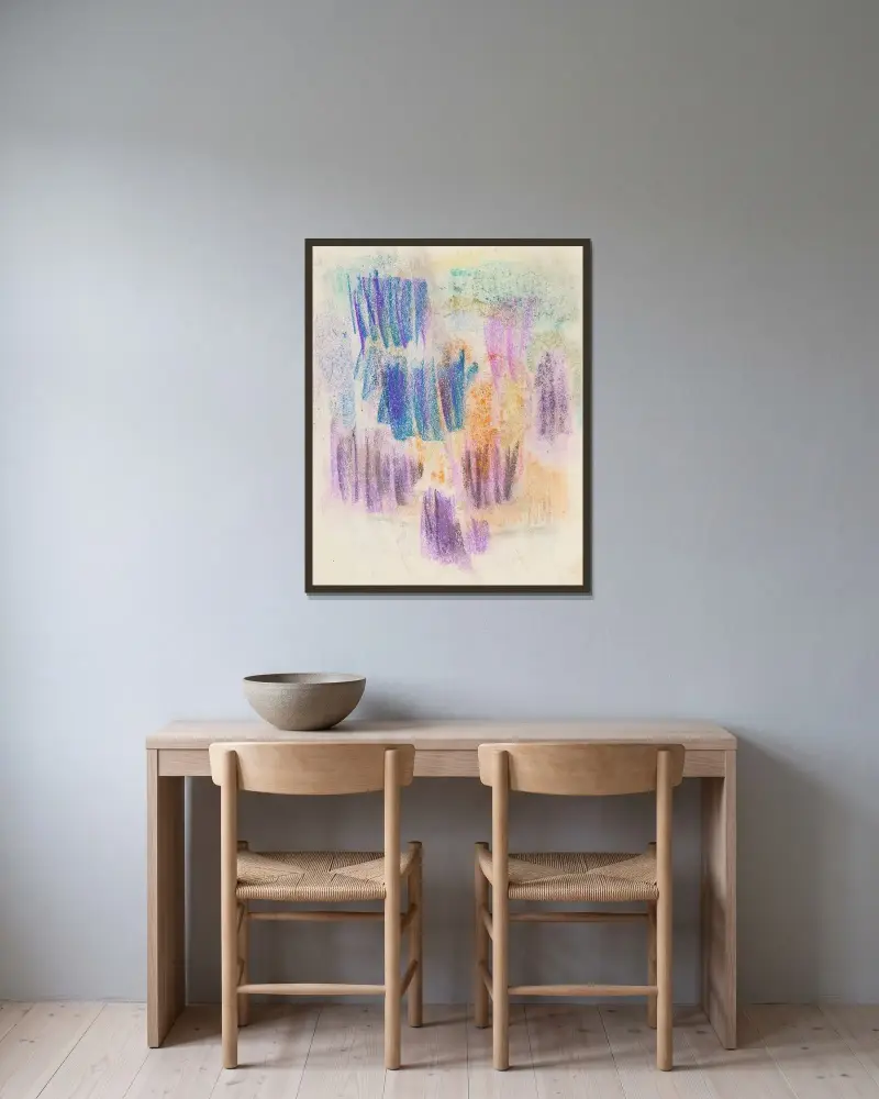 Utkast av Magnus Enckell inramad på en vägg