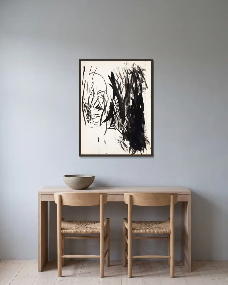 Szkic, Magnus Enckell w ramie na ścianie