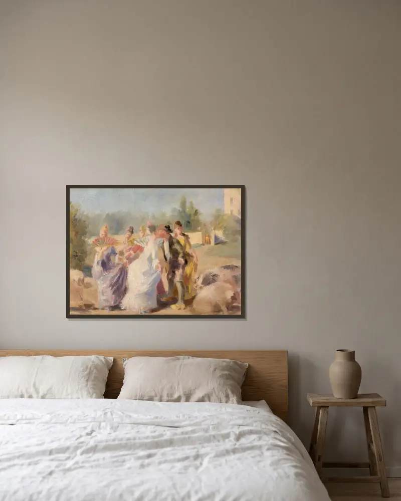 Prinsessan och svinaherden av Magnus Enckell inramad på en vägg