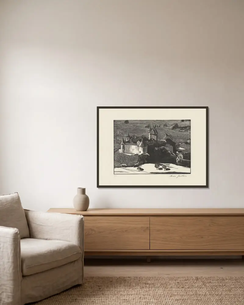Aigle von Marc Gonthier gerahmt an einer Wand