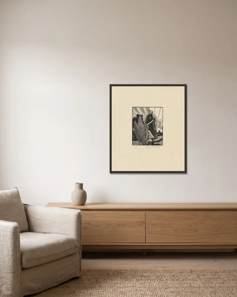 Assomption von Marc Gonthier gerahmt an einer Wand