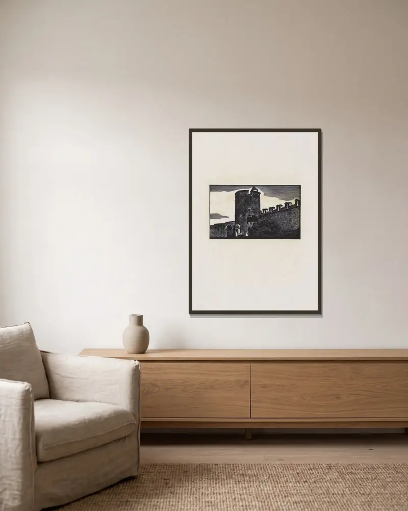 Avenches von Marc Gonthier gerahmt an einer Wand