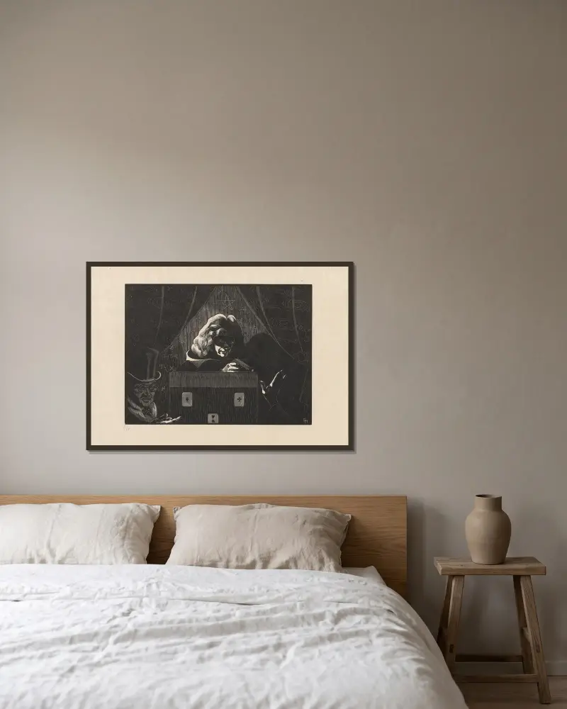 Chiromancienne von Marc Gonthier gerahmt an einer Wand