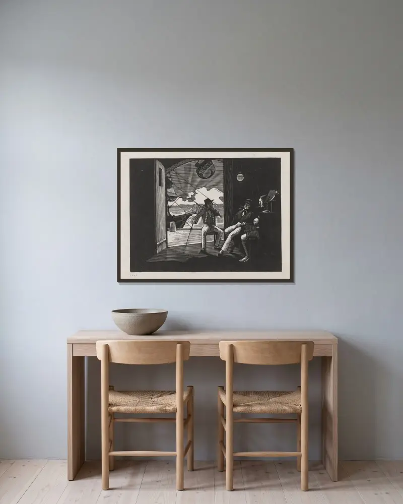 Gespräch von Marc Gonthier gerahmt an einer Wand