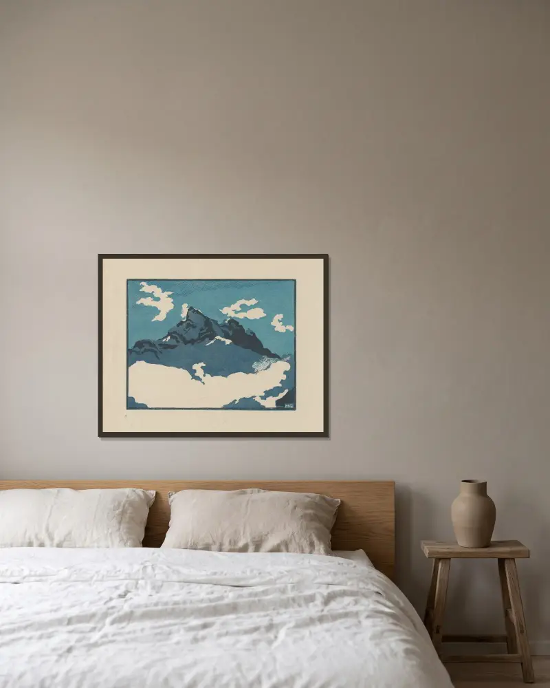 Dents du Midi (3 couleurs) von Marc Gonthier gerahmt an einer Wand