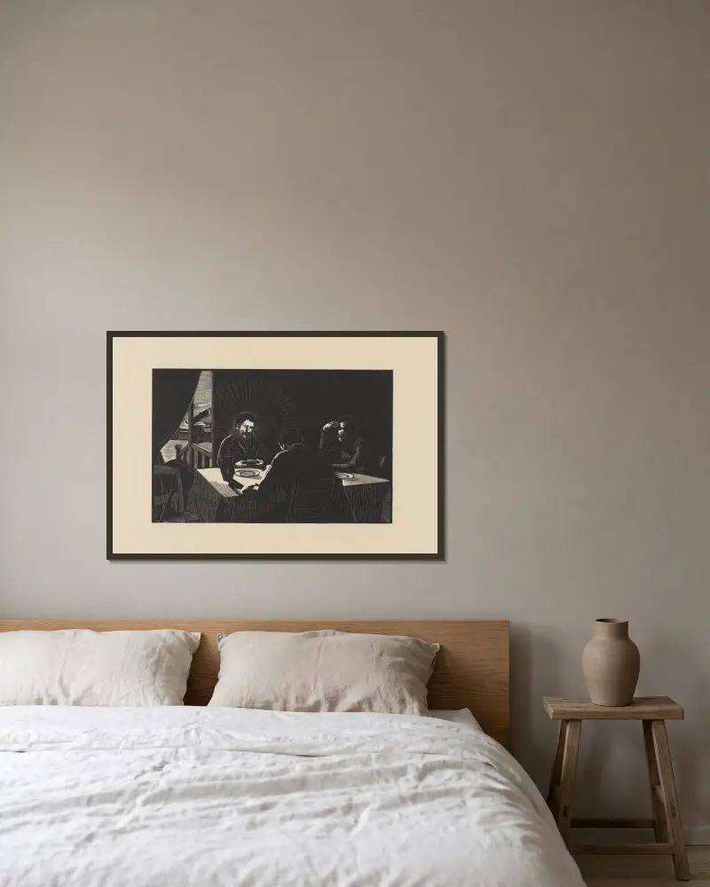 Emmaüs. von Marc Gonthier gerahmt an einer Wand