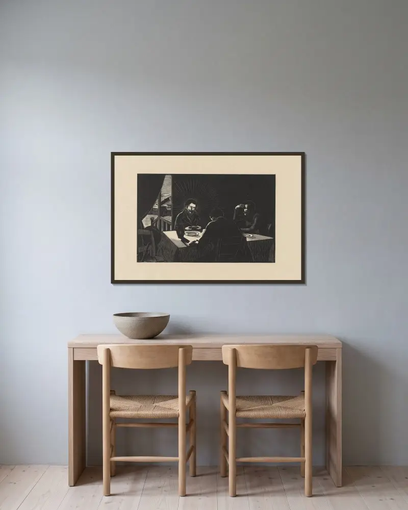 Emmaüs. von Marc Gonthier gerahmt an einer Wand