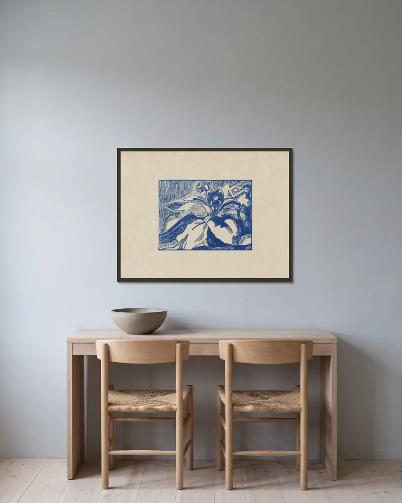 Gloxinia von Marc Gonthier gerahmt an einer Wand