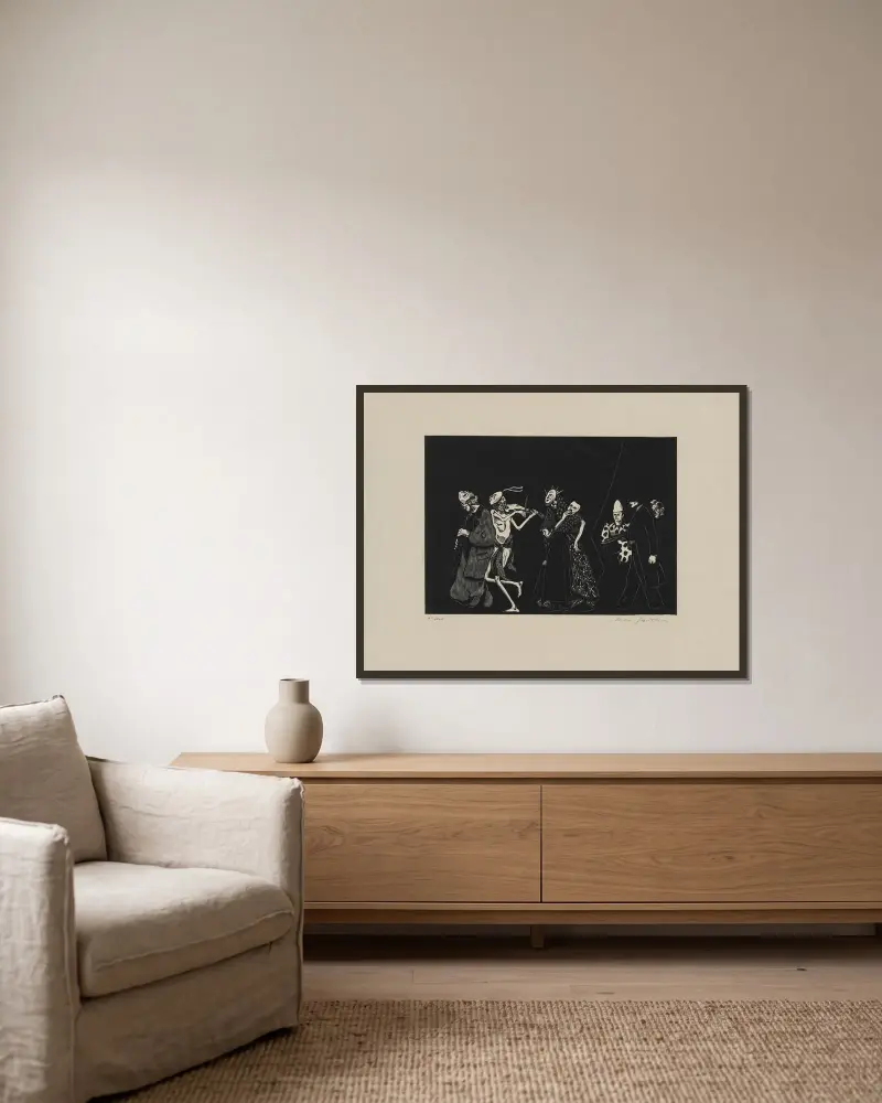 Spel med döden av Marc Gonthier inramad på en vägg
