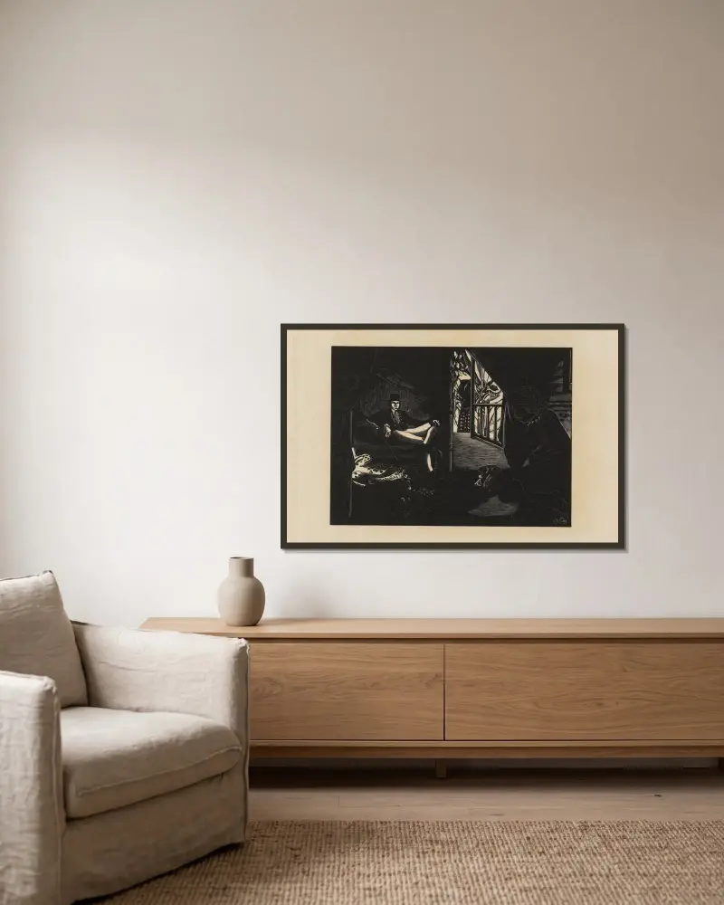 Le colon. von Marc Gonthier gerahmt an einer Wand