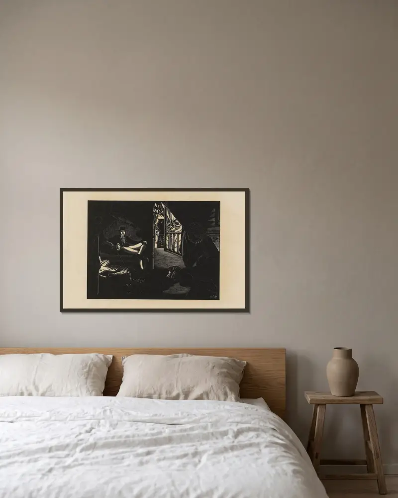 Le colon. von Marc Gonthier gerahmt an einer Wand