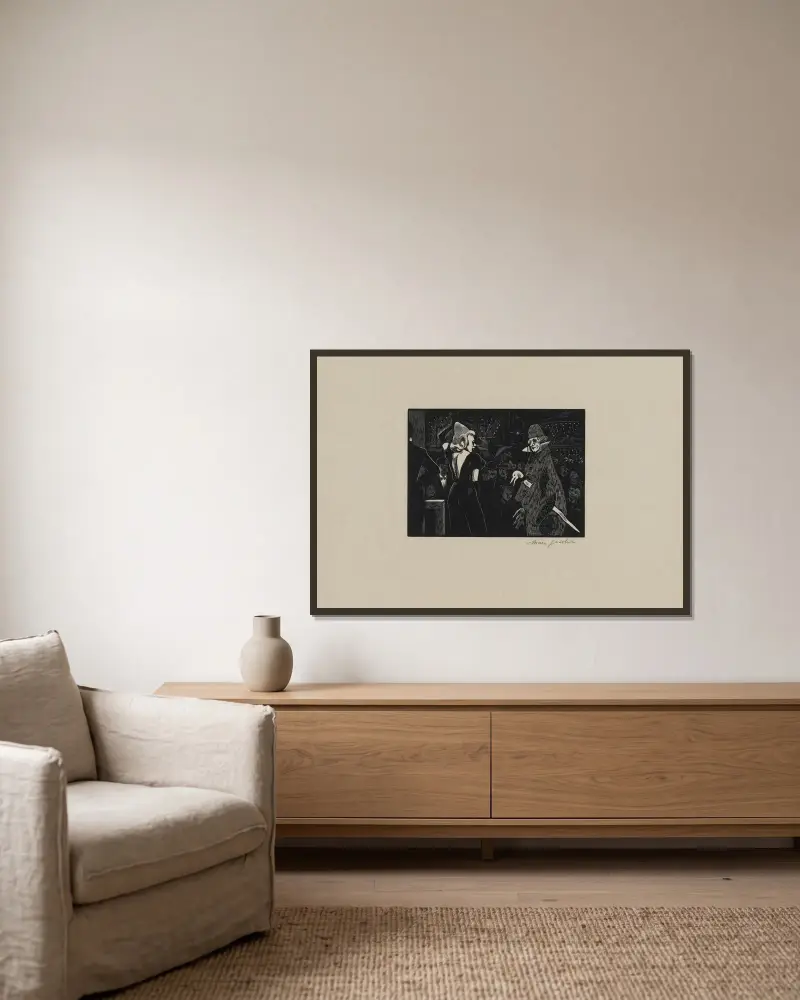 Parade (bec de cane) von Marc Gonthier gerahmt an einer Wand