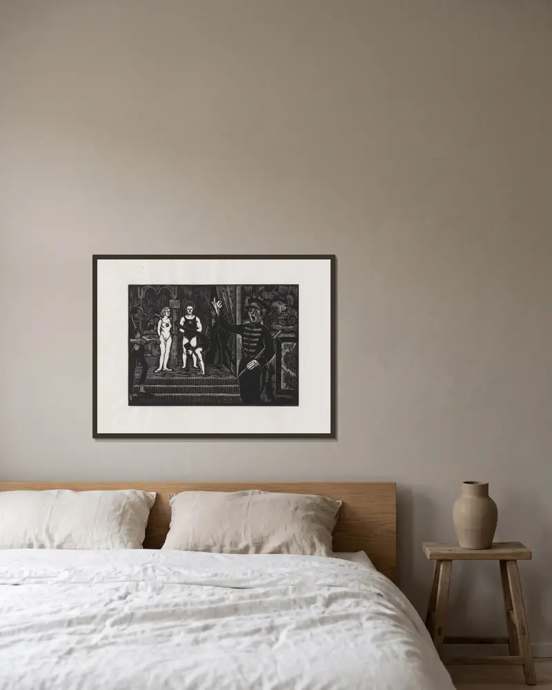 Parade (au crieur et à la casquette) von Marc Gonthier gerahmt an einer Wand