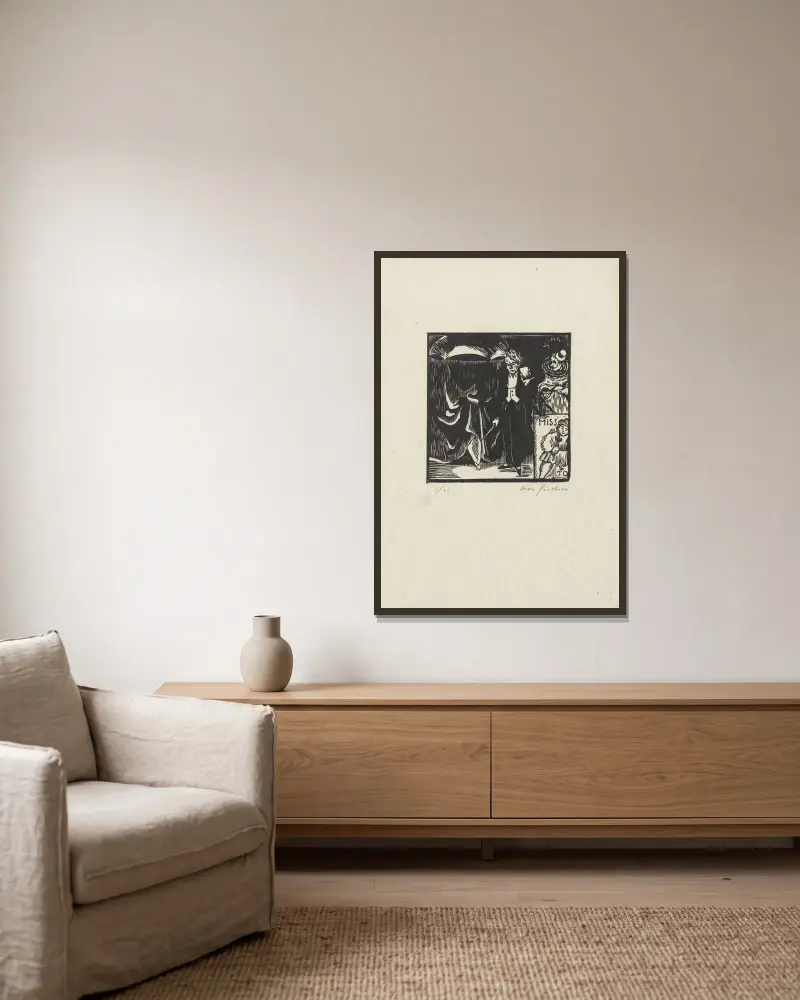 Phénomène miss von Marc Gonthier gerahmt an einer Wand