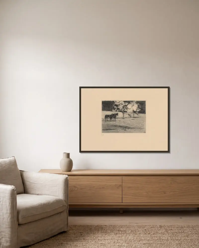 Printemps von Marc Gonthier gerahmt an einer Wand
