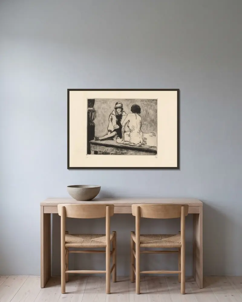 Repos du modèle von Marc Gonthier gerahmt an einer Wand