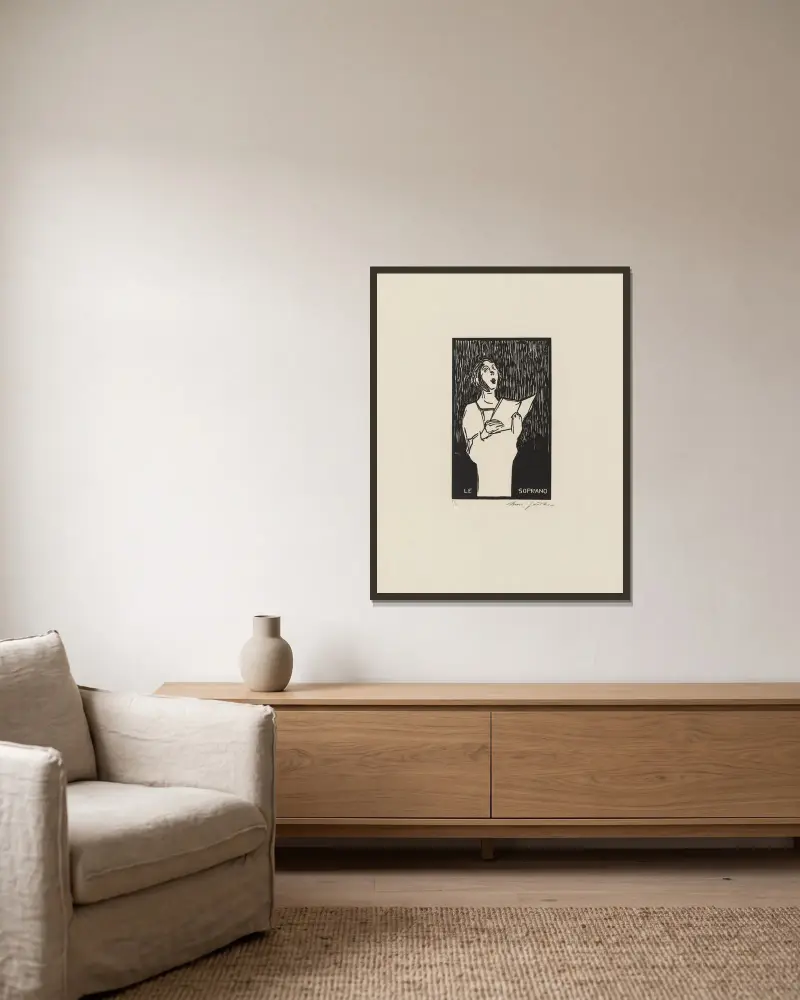 Soprano von Marc Gonthier gerahmt an einer Wand