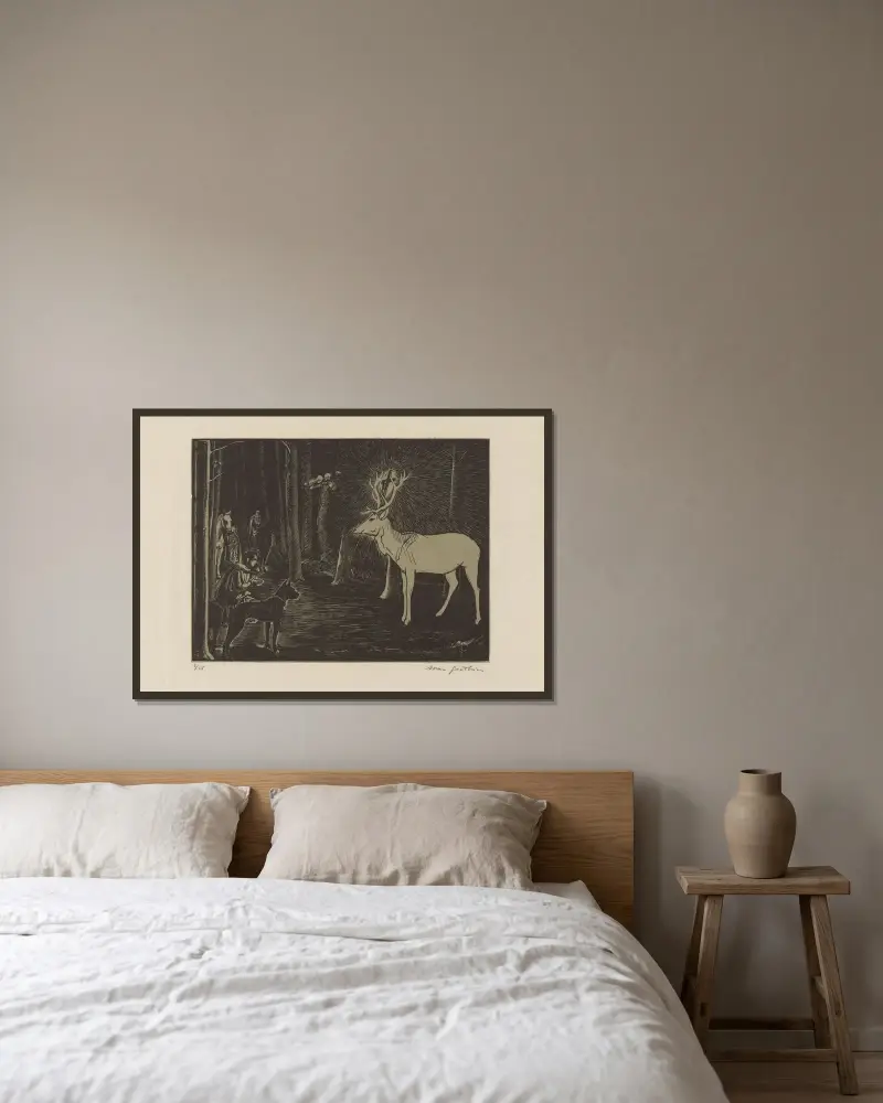St-Hubert von Marc Gonthier gerahmt an einer Wand