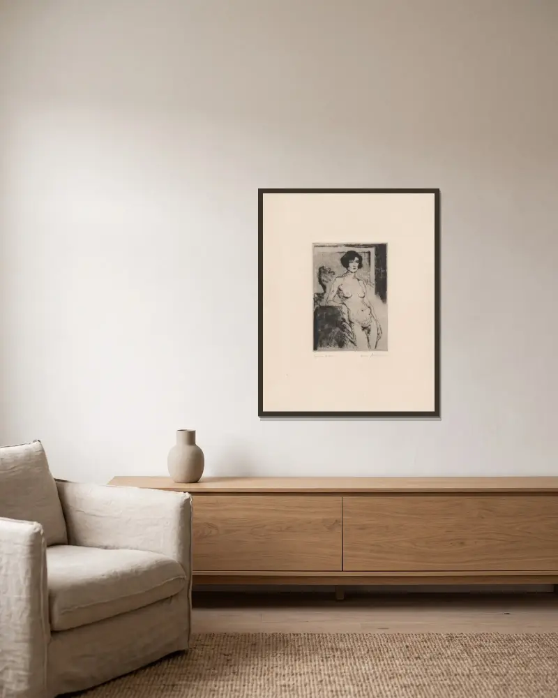 Weiblicher Torso von Marc Gonthier gerahmt an einer Wand