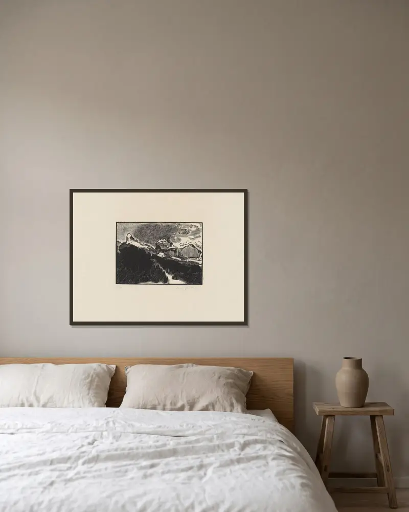 Tours d’Aï von Marc Gonthier gerahmt an einer Wand