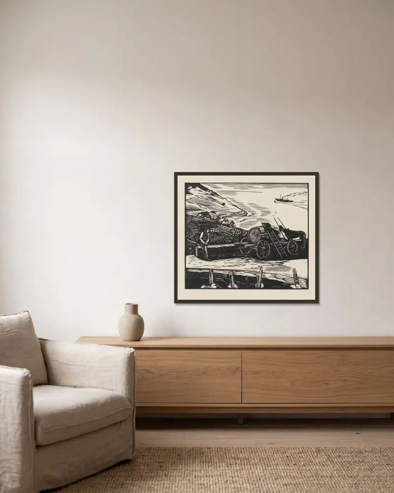 Vendanges Lavaux von Marc Gonthier gerahmt an einer Wand