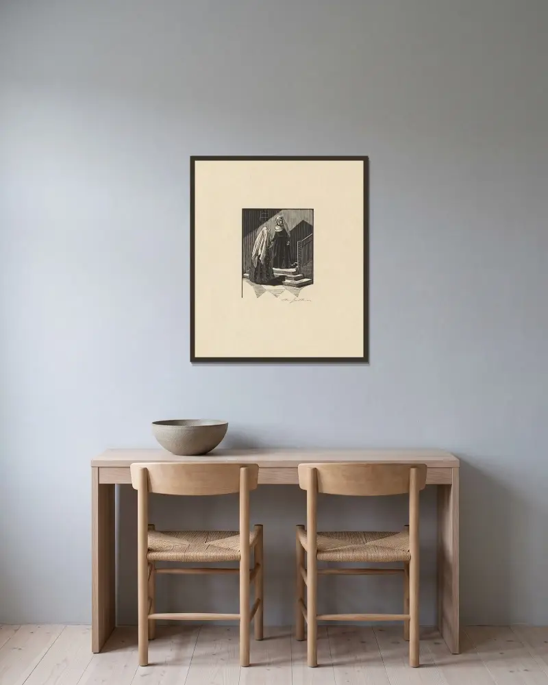 Visitation von Marc Gonthier gerahmt an einer Wand