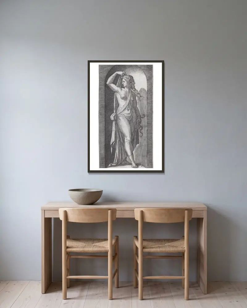 Prozíravost, Nr. 1, Marcantonio Raimondi v rámu na stěně