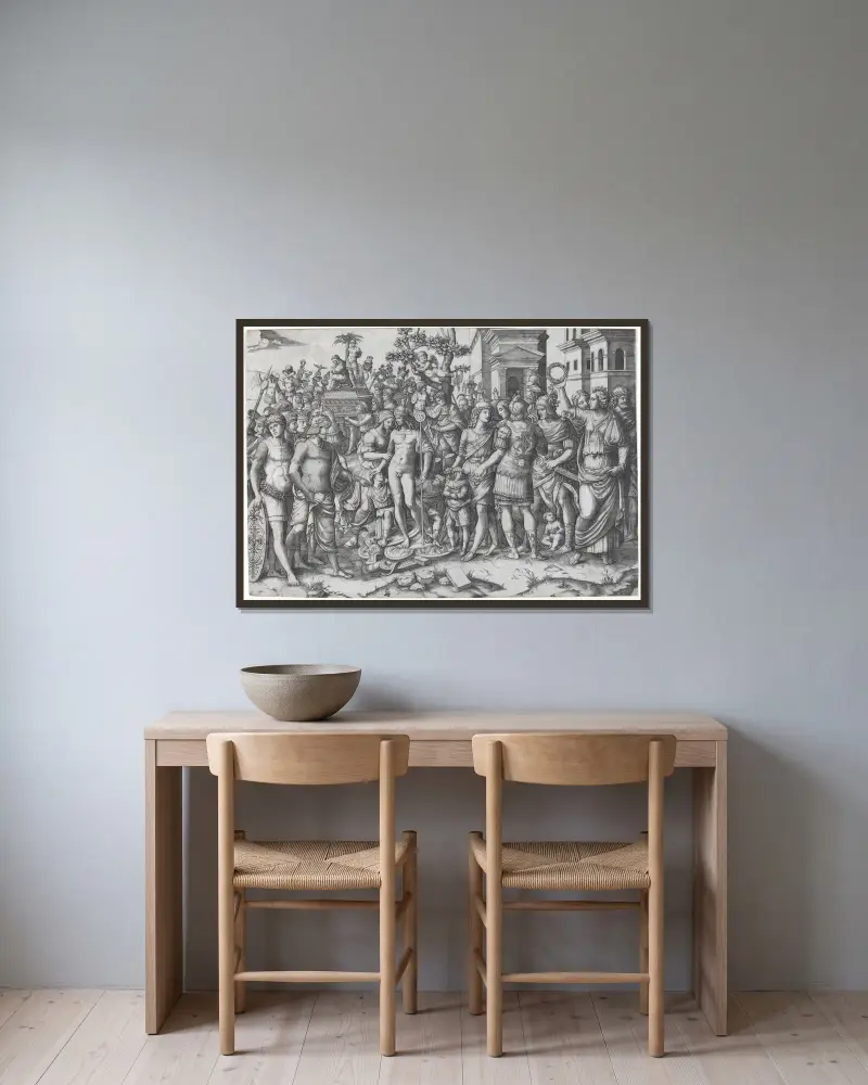Triumf, Marcantonio Raimondi v rámu na stěně