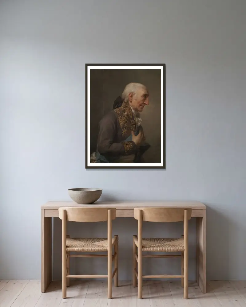 Portret Stanisława Małachowskiego (1736–1809), marszałka sejmu – nr 1, Marcello Bacciarelli w ramie na ścianie