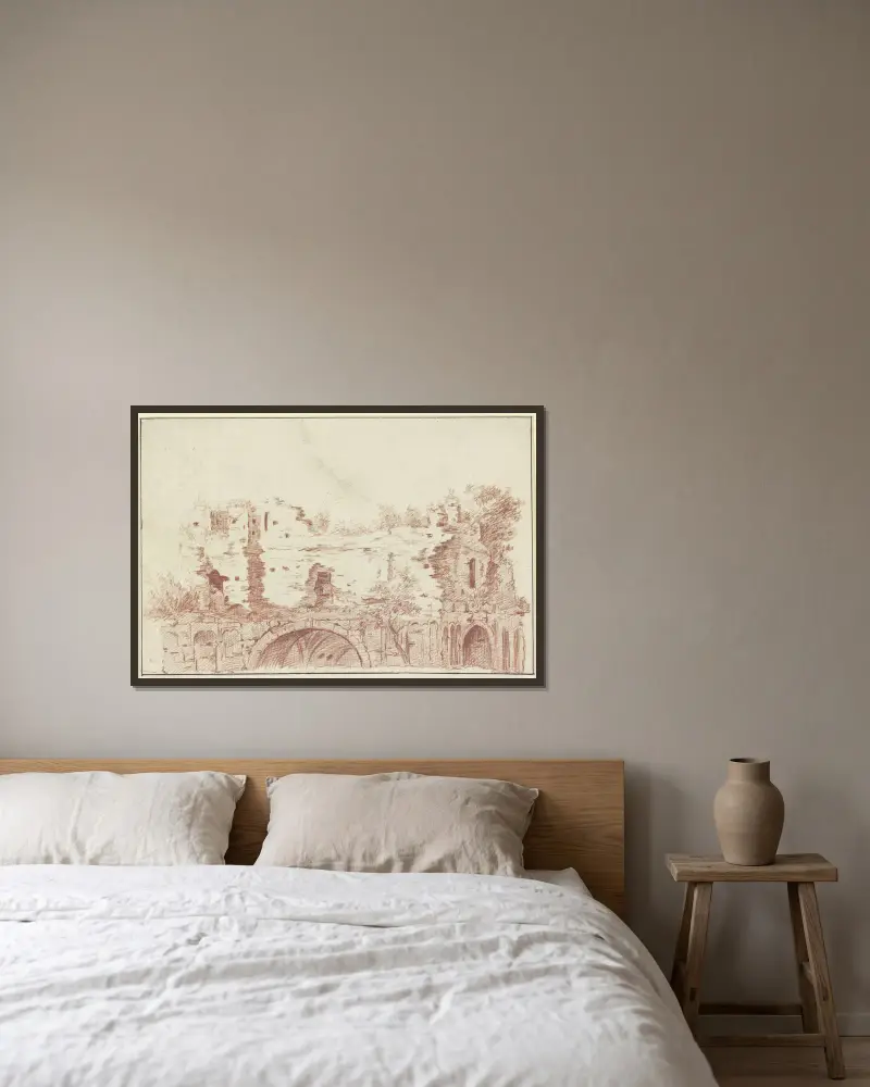 Antike Ruinen von Marco Ricci gerahmt an einer Wand