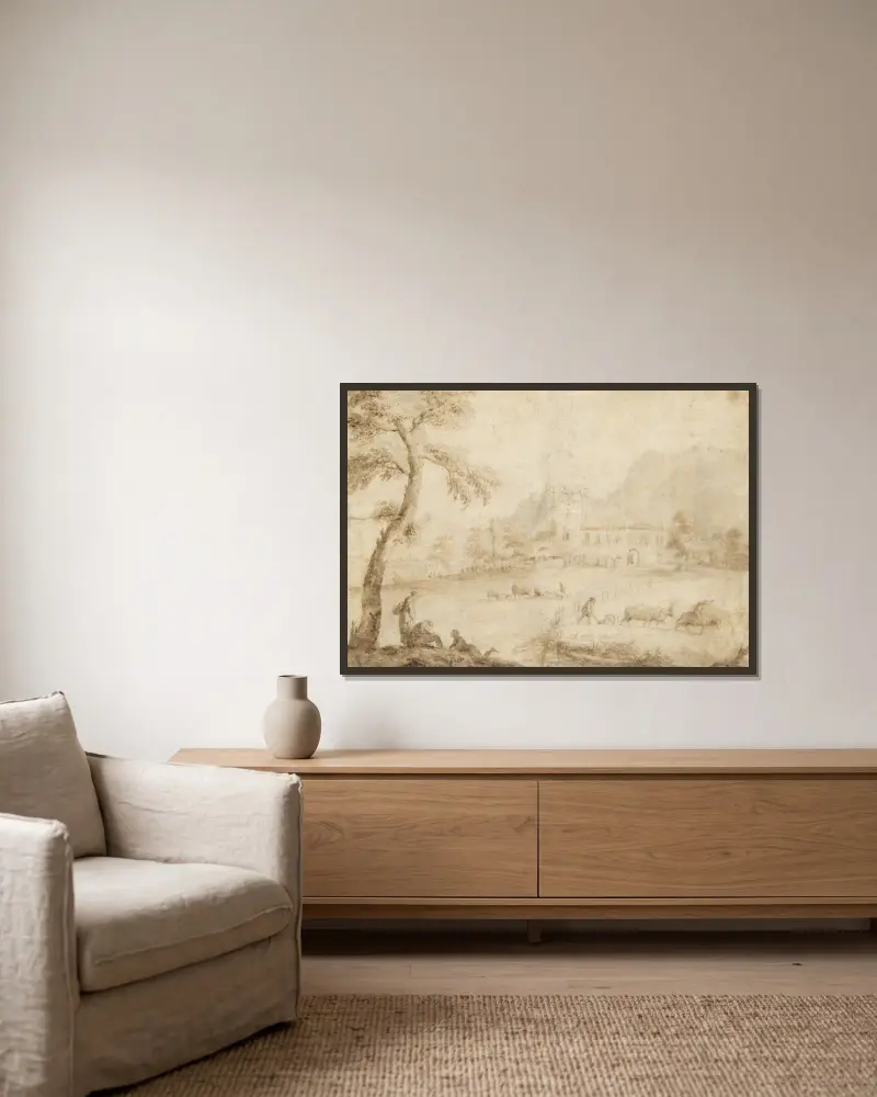 Marco Riccis Haus im Bellunesischen von Marco Ricci gerahmt an einer Wand