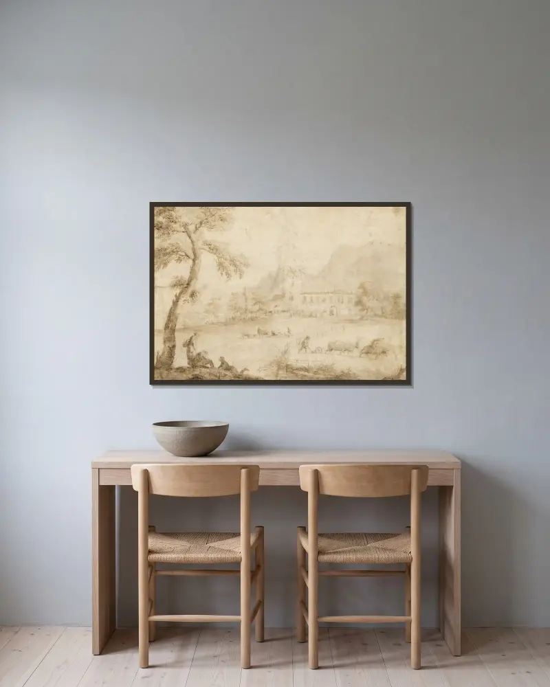 Marco Riccis Haus im Bellunesischen von Marco Ricci gerahmt an einer Wand