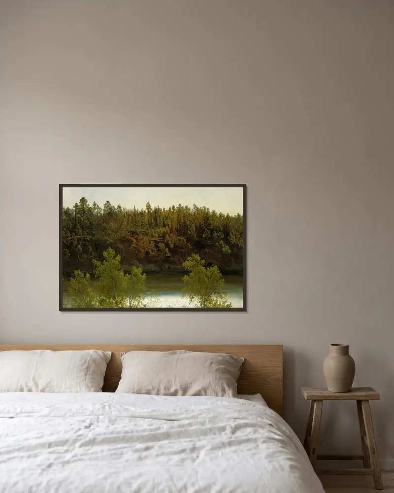 Schwedischer See. Studie von Marcus Larson gerahmt an einer Wand