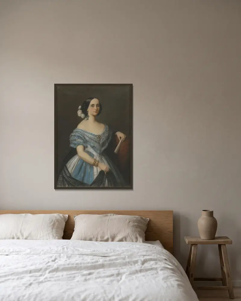 Julie (Julia Mathilda) Berwald, sp. Åkerhielm af Margrethelund (1822-1877), opera singer av Maria Röhl inramad på en vägg