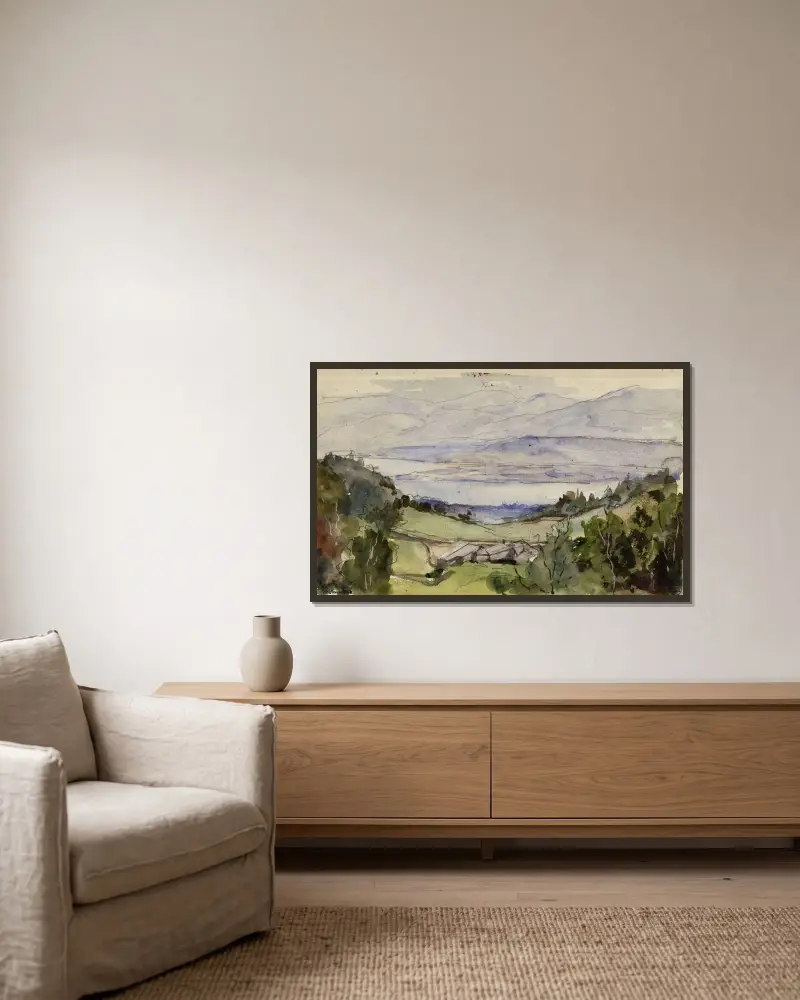 Divonne von Marie Bracquemond gerahmt an einer Wand