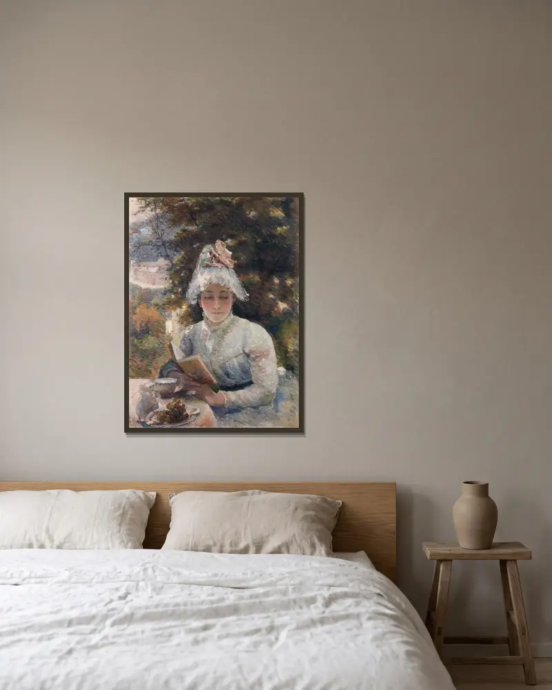 Der Imbiss von Marie Bracquemond gerahmt an einer Wand