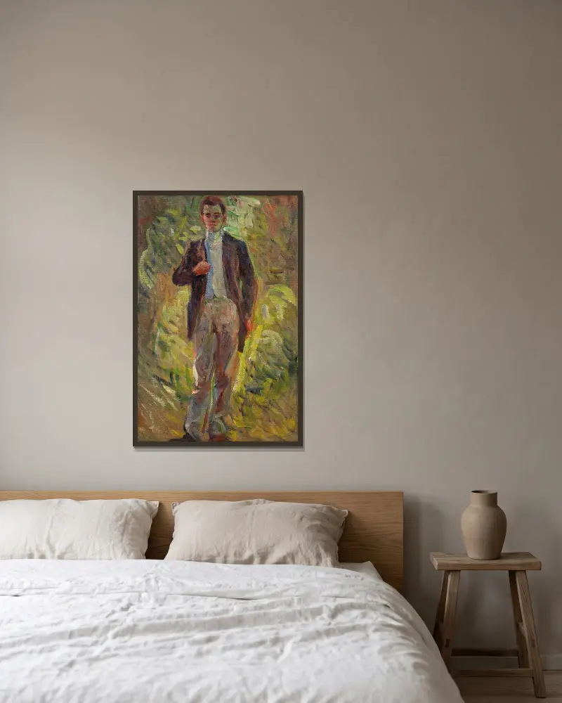 Porträt von Pierre Bracquemond – Nr. 2 von Marie Bracquemond gerahmt an einer Wand